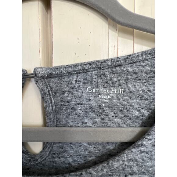 Garnet Hill size large heathered gray casual comfortable dress - Picture 3 of 4